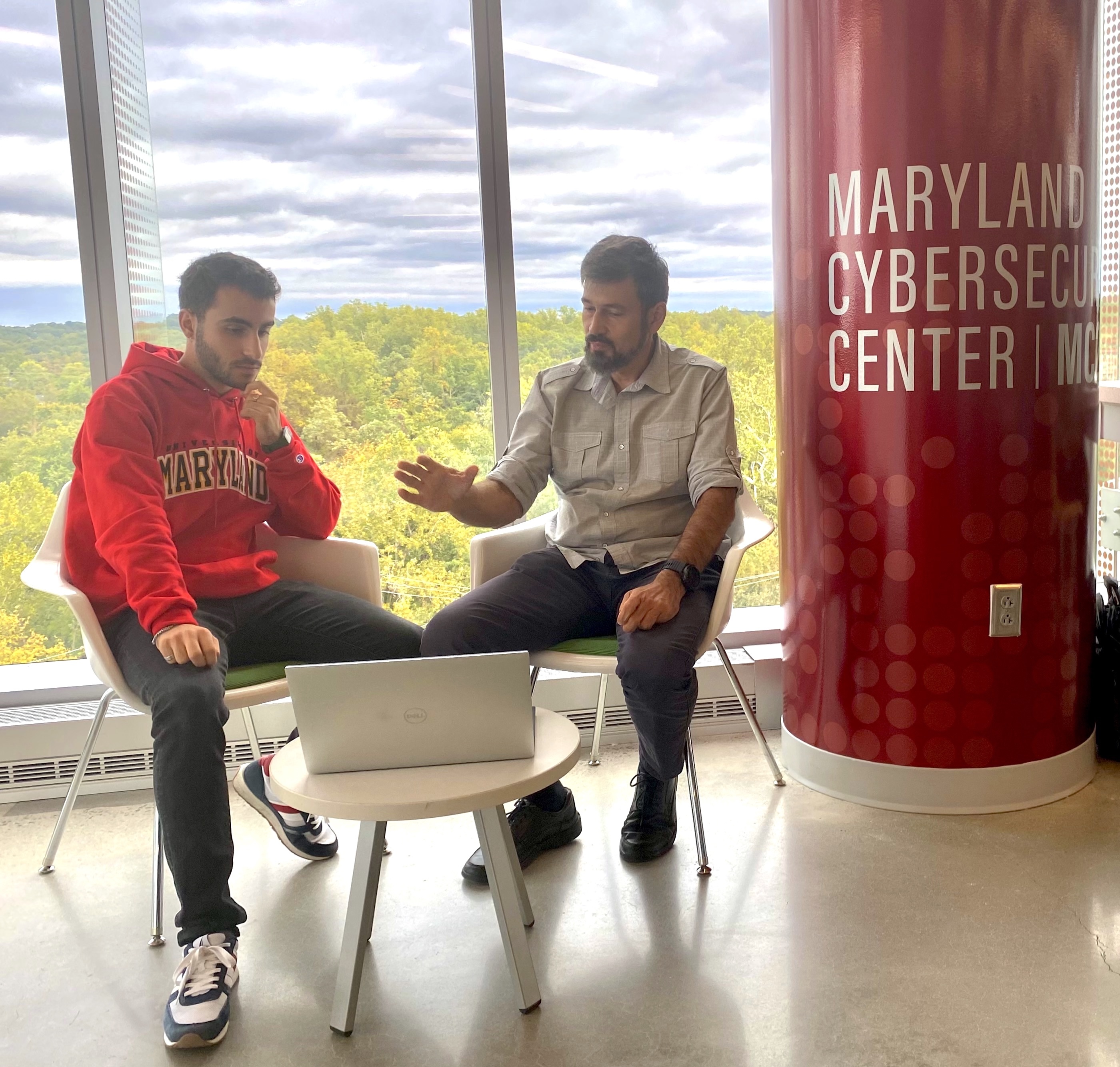 Tudor Dumitraș and I, Maryland Cybersecurity Center, College Park, MD